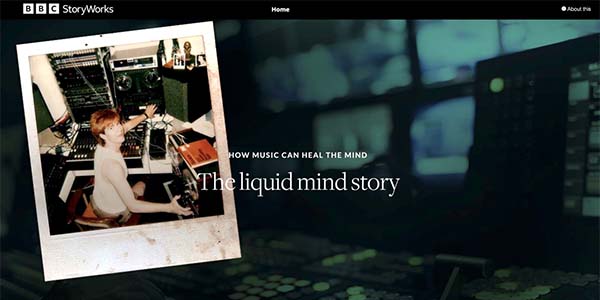 Home page for BBC StoryWorks about Liquid Mind